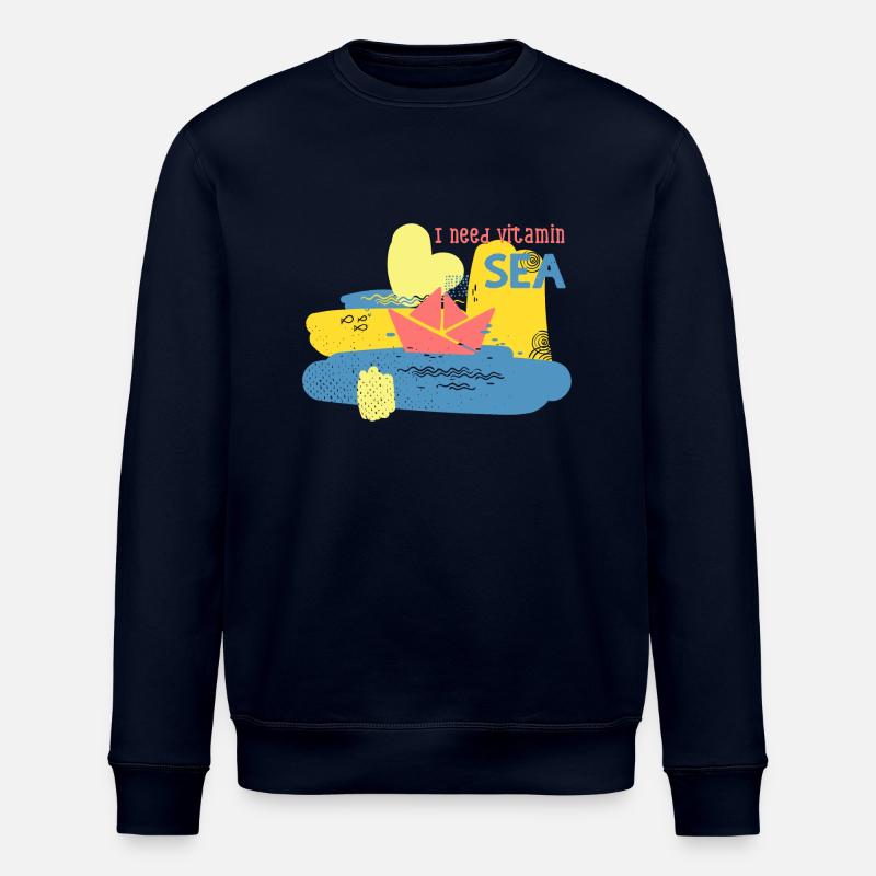 I need Vitamin Sea-Text - Stanley/Stella Unisex Bio-Sweatshirt ROLLER - Navy