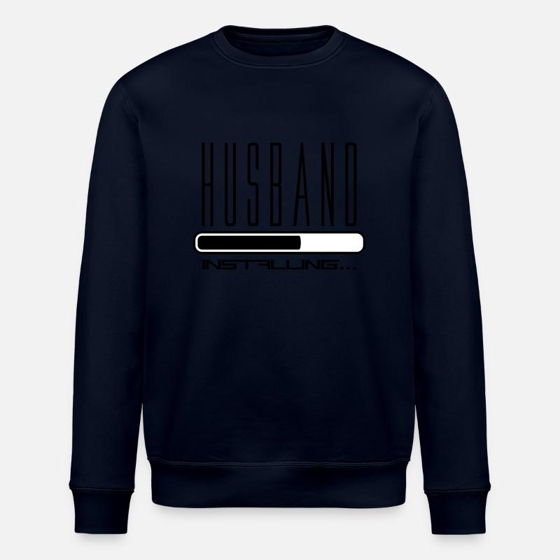 husband husband installing loading bar - Stanley/Stella ROLLER Unisex Organic Sweatshirt - navy