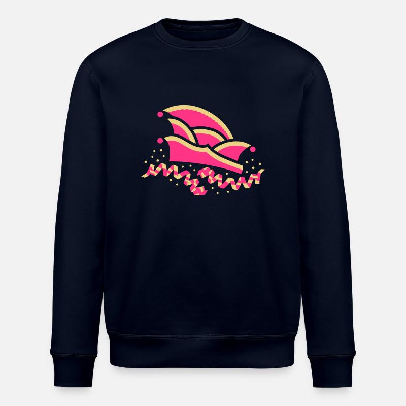 Narrenkappe mit Luftschlangen - Stanley/Stella Unisex Bio-Sweatshirt ROLLER - Navy