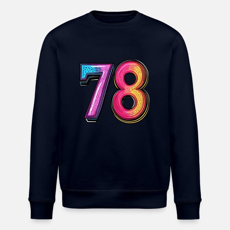 78 Zahl Comic - Stanley/Stella Unisex Bio-Sweatshirt ROLLER - Navy