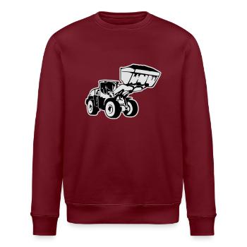 Radlader, Wheel Loader (2 color) - Stanley/Stella Unisex Bio-Sweatshirt ROLLER - Burgunderrot - Vorne - Nik (191cm)