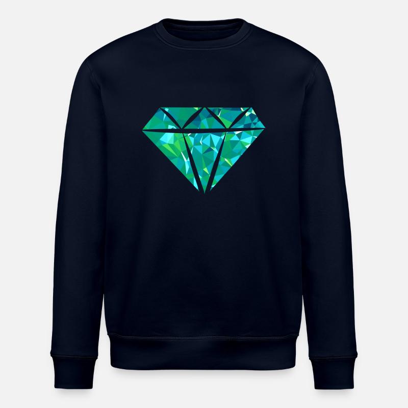 Diamond (Low Poly) - Stanley/Stella Unisex Bio-Sweatshirt ROLLER - Navy