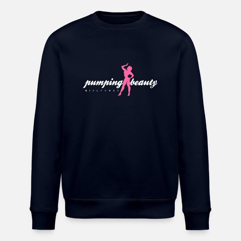 Pompage beauté blanc - Sweat bio ROLLER Stanley/Stella Unisexe - marine