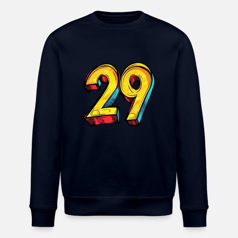 29 Zahl Comic - Stanley/Stella Unisex Bio-Sweatshirt ROLLER - Navy