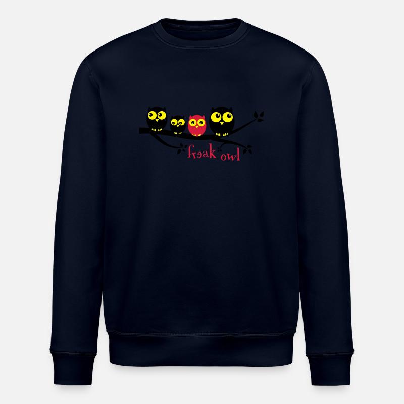 Freak Owl 3 Farbig - Stanley/Stella Unisex Bio-Sweatshirt ROLLER - Navy