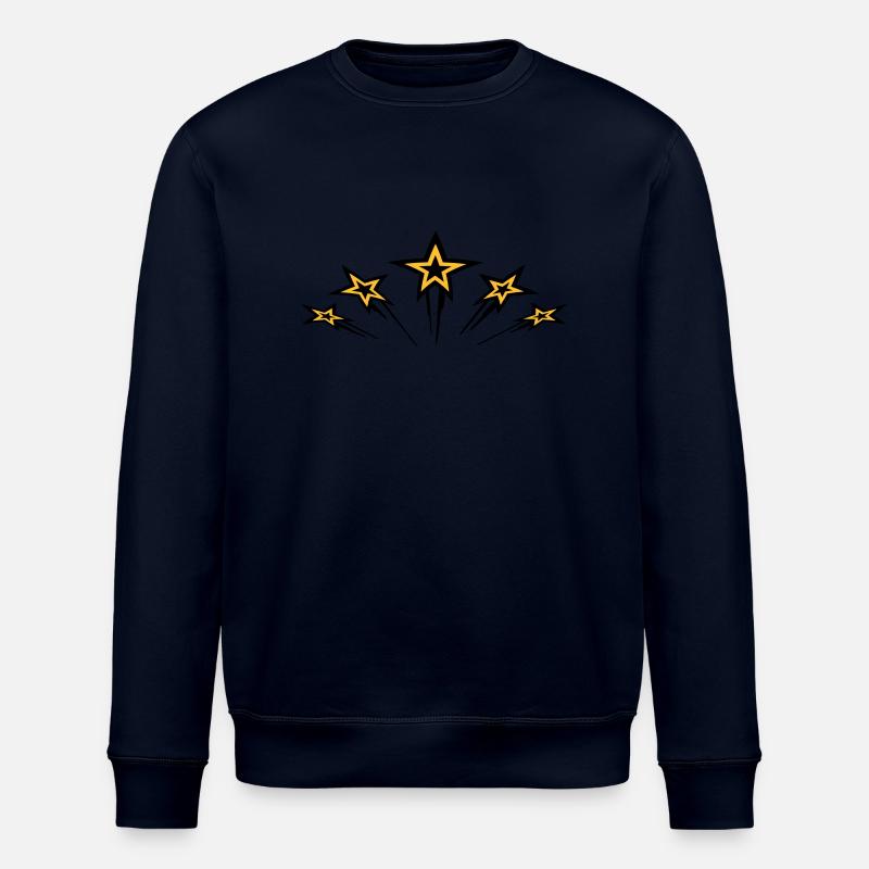 flying_stars - Stanley/Stella ROLLER Unisex Organic Sweatshirt - navy