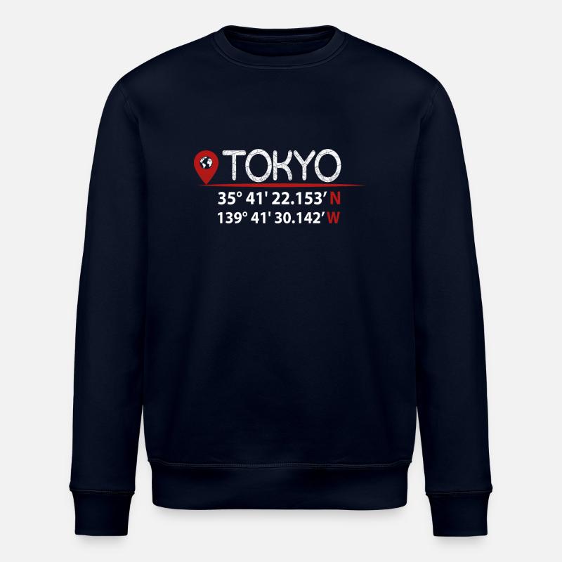 Coordonnées GPS de TOKYO - Sweat bio ROLLER Stanley/Stella Unisexe - marine