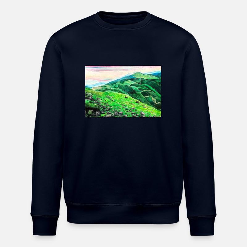 Bieszczady-Gebirge - Handgemachtes Bild - Stanley/Stella Unisex Bio-Sweatshirt ROLLER - Navy