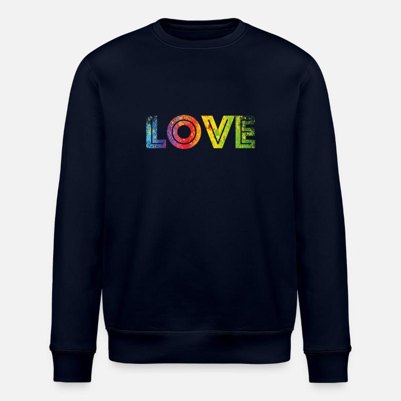 LOVE colours speckled - Stanley/Stella Unisex Bio-Sweatshirt ROLLER - Navy