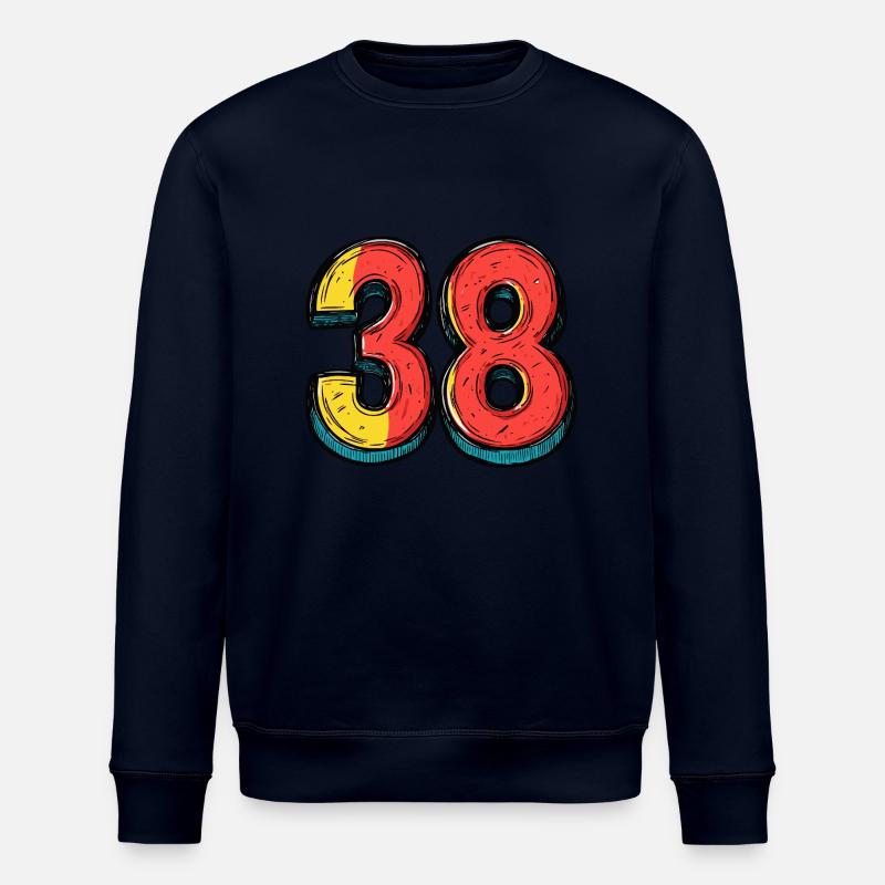 38 Number Comic - Stanley/Stella ROLLER Unisex Organic Sweatshirt - navy