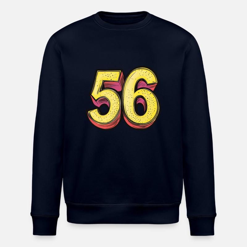 56 Zahl Comic - Stanley/Stella Unisex Bio-Sweatshirt ROLLER - Navy