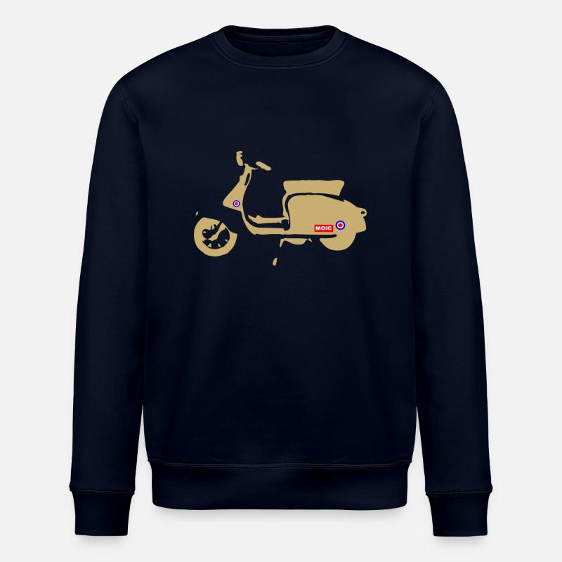 Retro Scooter - Stanley/Stella ROLLER Unisex Organic Sweatshirt - navy