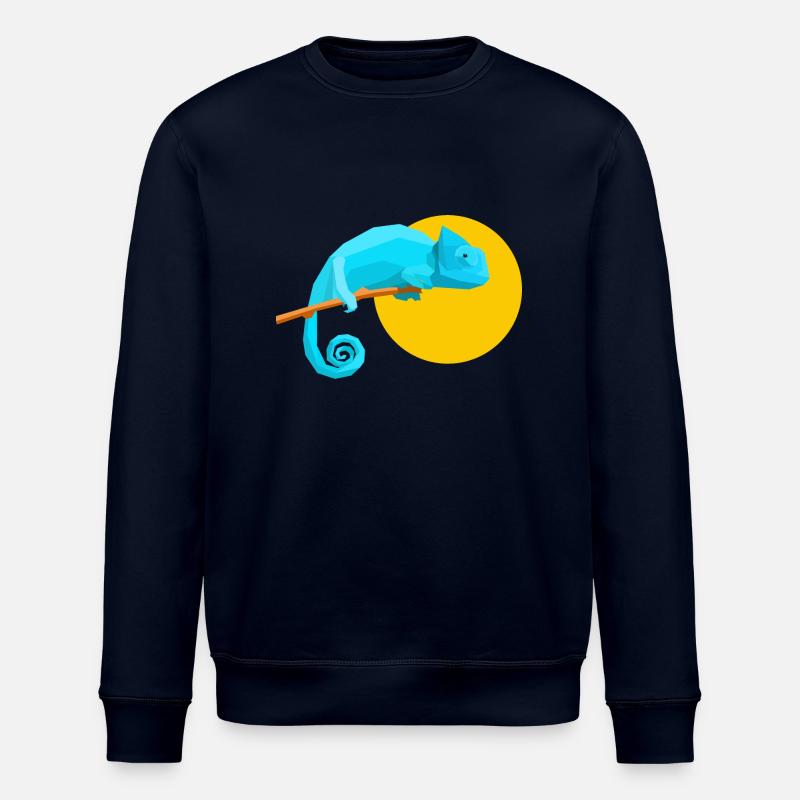 Geometric Chameleon - Stanley/Stella Unisex Bio-Sweatshirt ROLLER - Navy