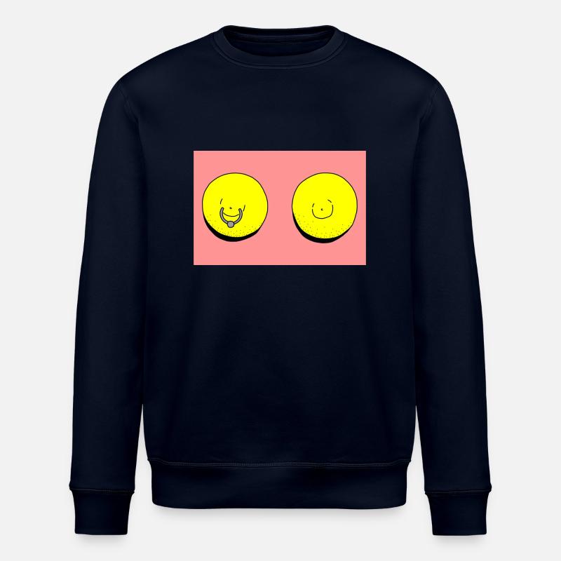 lemon piercing red - Stanley/Stella ROLLER Unisex Organic Sweatshirt - navy
