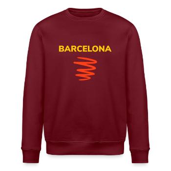 Das schönste Barcelona T-Shirt - Stanley/Stella Unisex Bio-Sweatshirt ROLLER - Burgunderrot - Vorne - Nik (191cm)