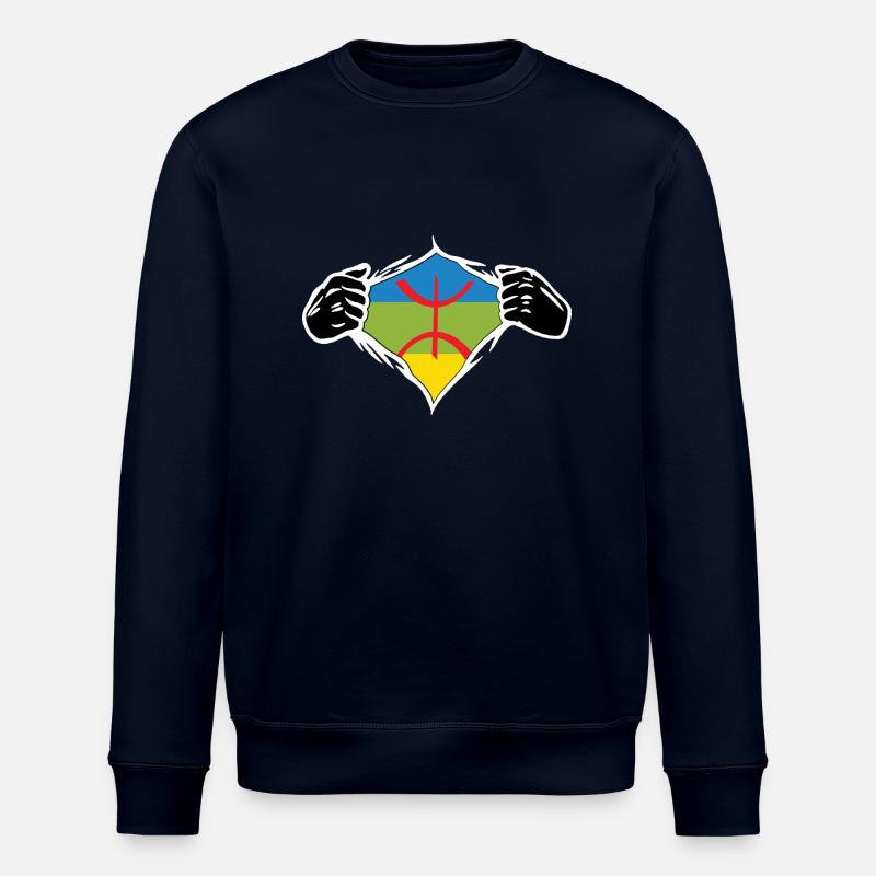Amazigh flag in force - Stanley/Stella ROLLER Unisex Organic Sweatshirt - navy