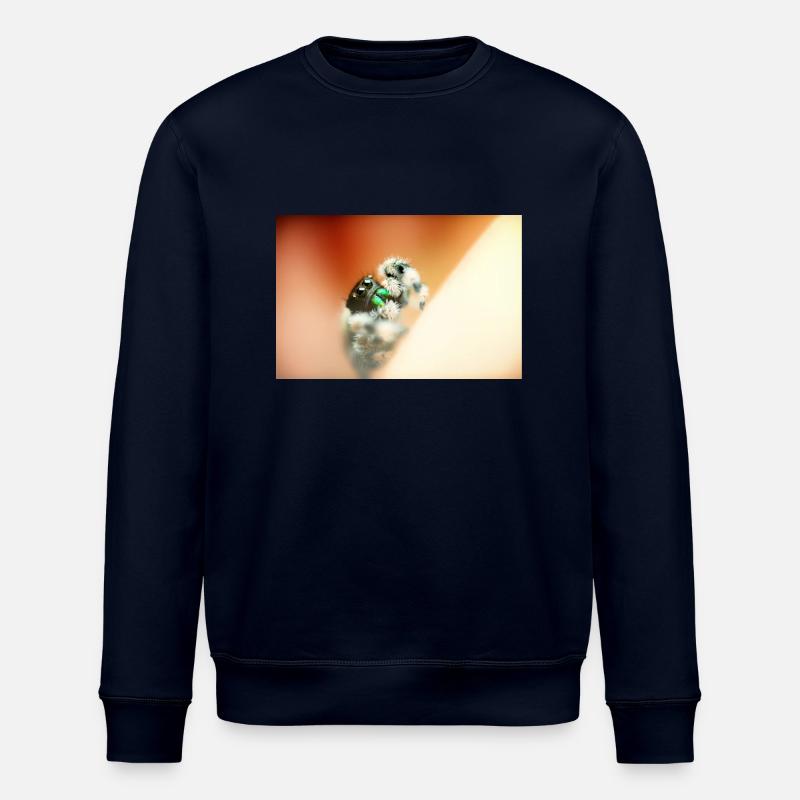 Springspinne, Phidippus regius,jumping spider - Stanley/Stella ROLLER Unisex Organic Sweatshirt - navy