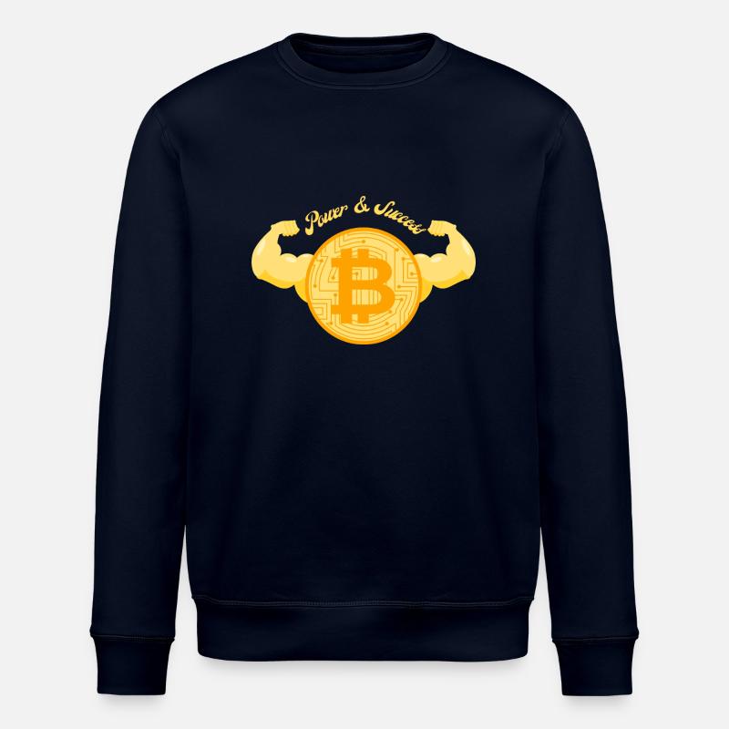 Bitcoin Power & Success - Stanley/Stella ROLLER Unisex Organic Sweatshirt - navy