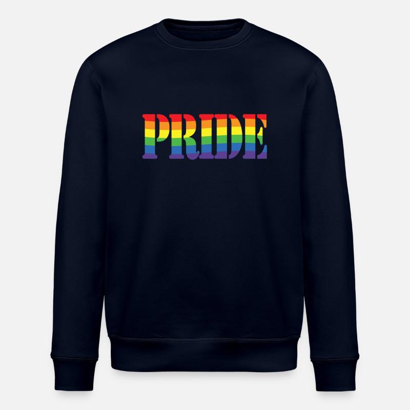 Rainbow Pride - Stanley/Stella ROLLER Unisex Organic Sweatshirt - navy
