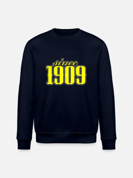 since 1909 (yellow) - Stanley/Stella ROLLER Unisex Organic Sweatshirt - navy