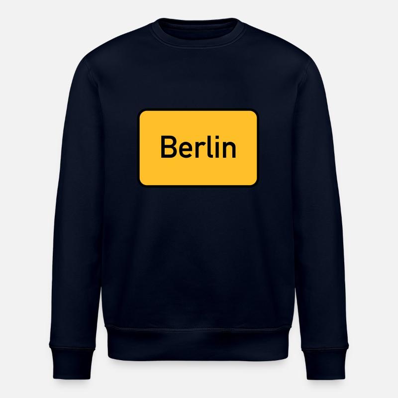 Panneau de rue de Berlin - Sweat bio ROLLER Stanley/Stella Unisexe - marine