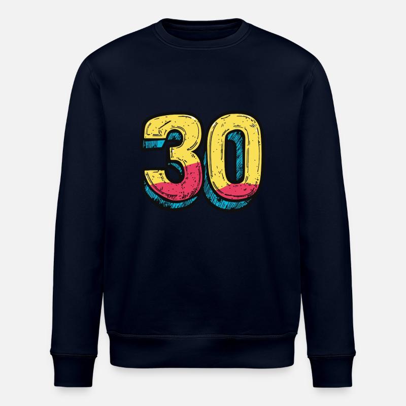 30 Zahl Comic - Stanley/Stella Unisex Bio-Sweatshirt ROLLER - Navy