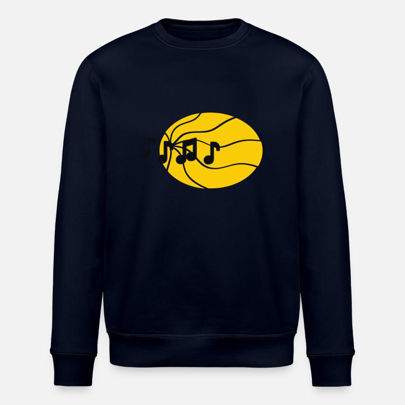 Fluid Musical Notes - Stanley/Stella ROLLER Unisex Organic Sweatshirt - navy