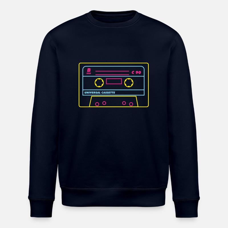 Kassette Audio 80s / Neon - Stanley/Stella Unisex Bio-Sweatshirt ROLLER - Navy