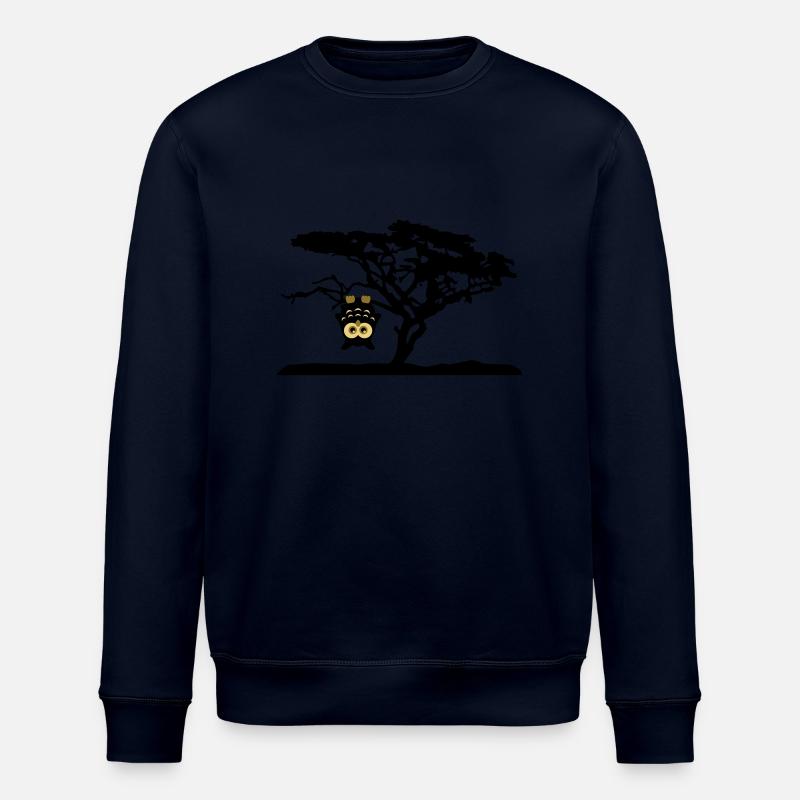 Owl Tree Hanging upside Different - Stanley/Stella ROLLER Unisex Organic Sweatshirt - navy