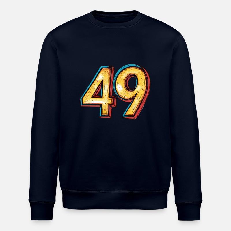49 Zahl Comic - Stanley/Stella Unisex Bio-Sweatshirt ROLLER - Navy
