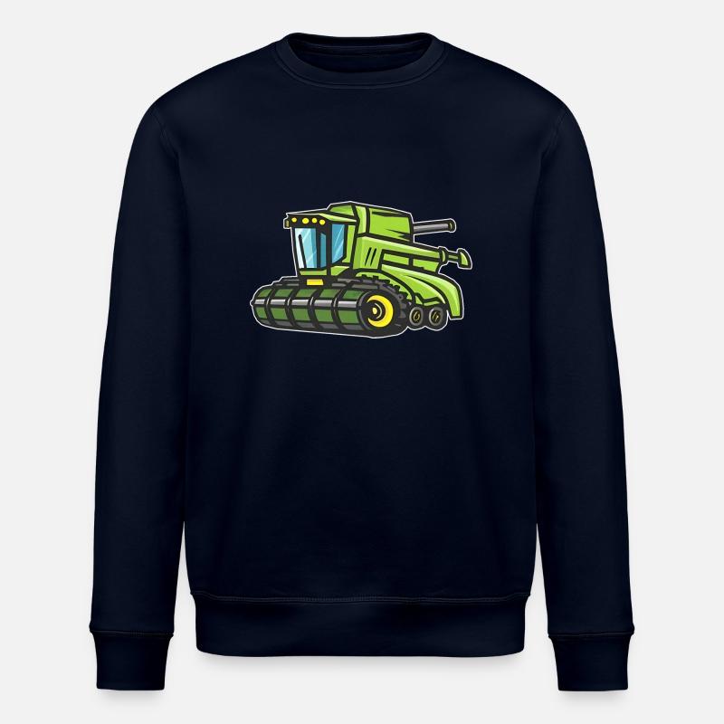 moissonneuse-batteuse verte - Sweat bio ROLLER Stanley/Stella Unisexe - marine