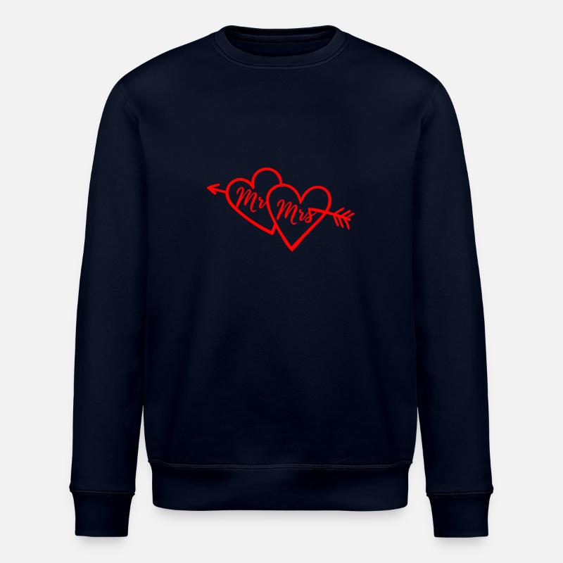 Hochzeit / Heirat: Mr. & Mrs. - Stanley/Stella Unisex Bio-Sweatshirt ROLLER - Navy