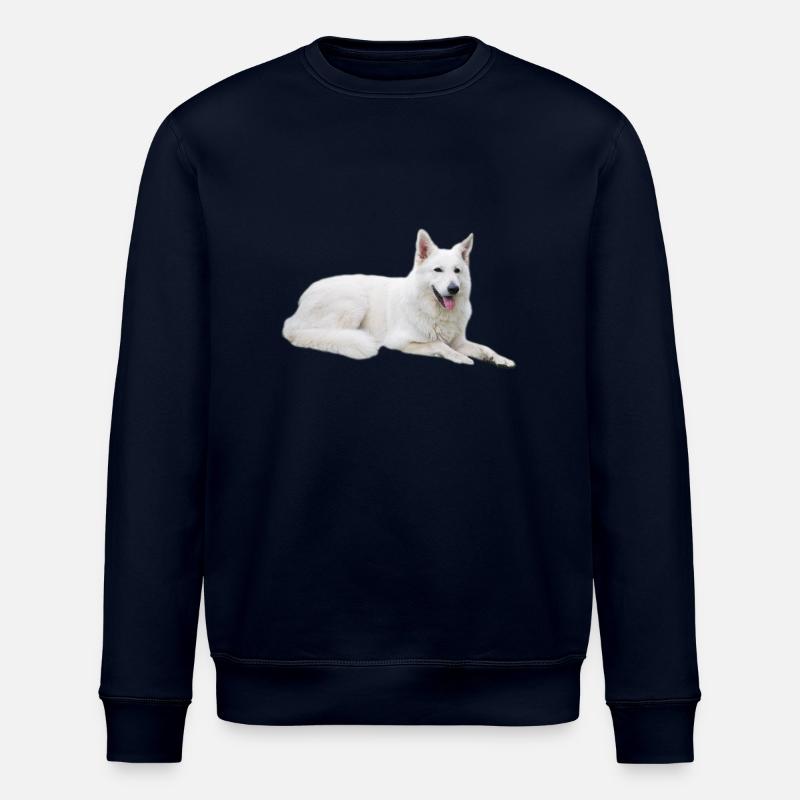 Weißer Schäferhund - Stanley/Stella Unisex Bio-Sweatshirt ROLLER - Navy