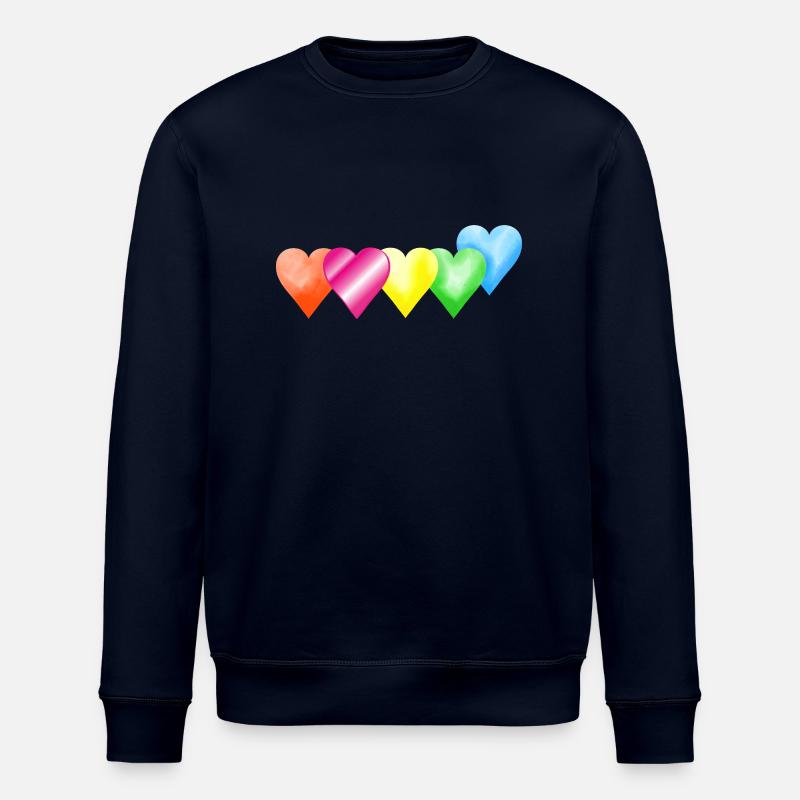 bunte Herzen - Stanley/Stella Unisex Bio-Sweatshirt ROLLER - Navy