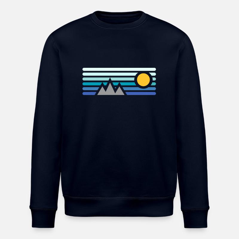 mountains - Stanley/Stella ROLLER Unisex Organic Sweatshirt - navy