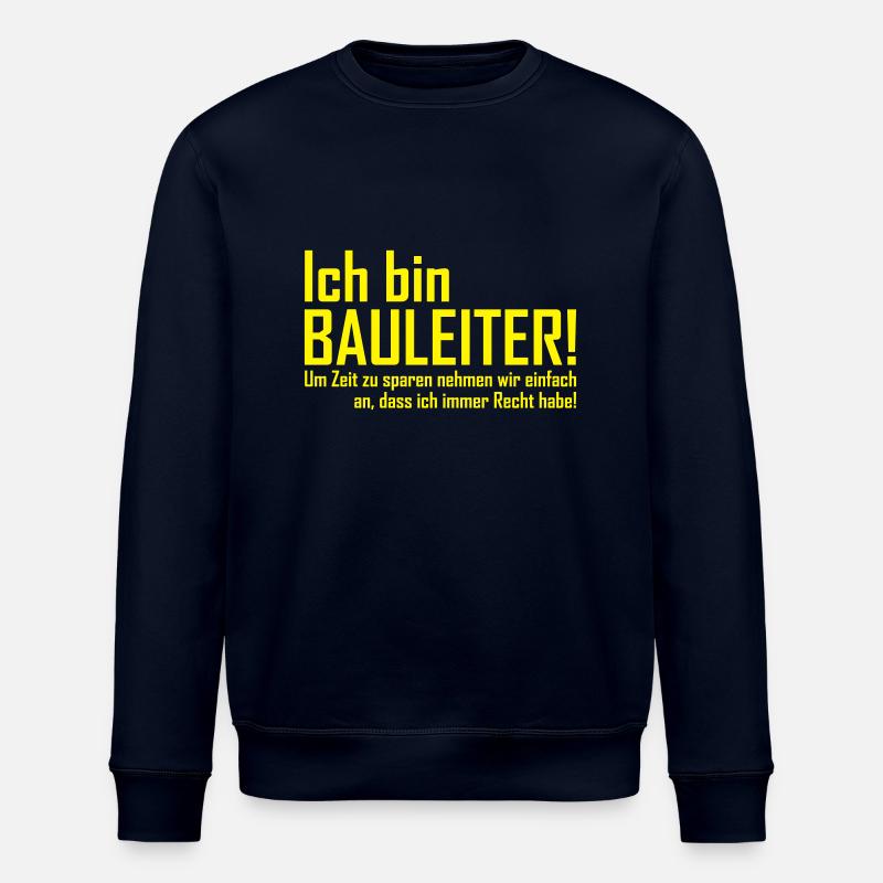 ich bin bauleiter - Stanley/Stella Unisex Bio-Sweatshirt ROLLER - Navy