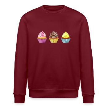 Muffins - Stanley/Stella Unisex Bio-Sweatshirt ROLLER - Burgunderrot - Vorne - Nik (191cm)