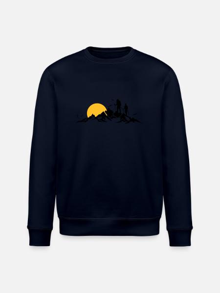 Natur - Berge Wanderer - Stanley/Stella Unisex Bio-Sweatshirt ROLLER - Navy