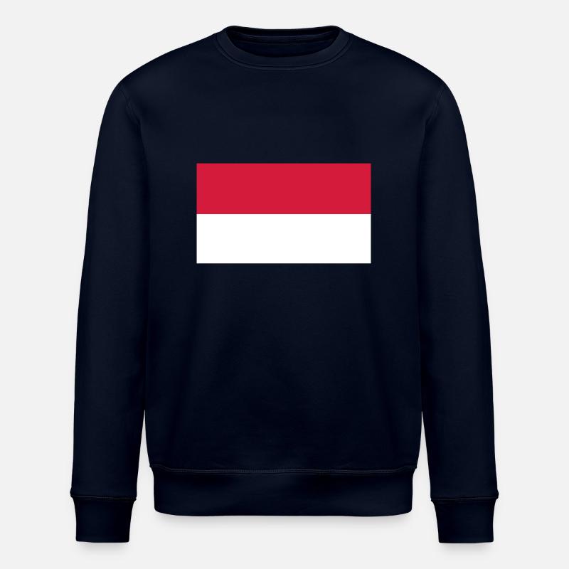 indonesia flag - Stanley/Stella Unisex Bio-Sweatshirt ROLLER - Navy