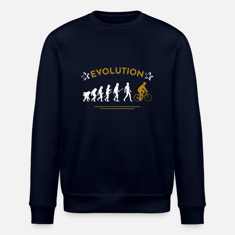 Evolution Bike Fahrrad Geschenk - Stanley/Stella Unisex Bio-Sweatshirt ROLLER - Navy