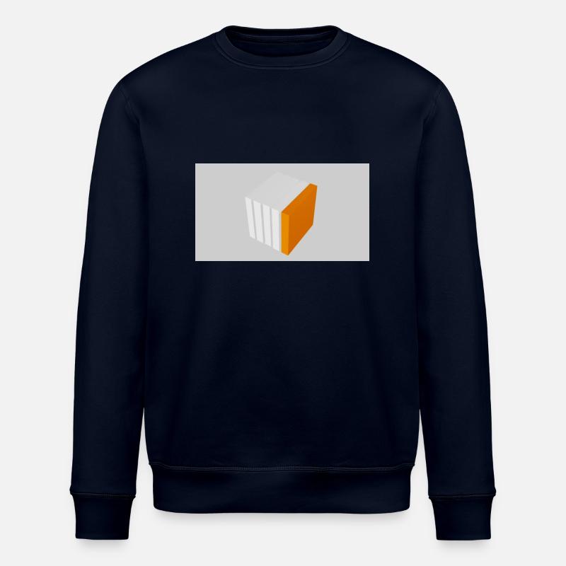 Splitting cube orange - Stanley/Stella ROLLER Unisex Organic Sweatshirt - navy