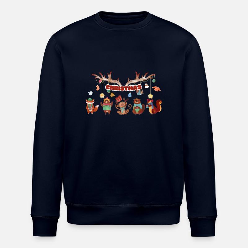 5 petits animaux mignons - Sweat bio ROLLER Stanley/Stella Unisexe - marine