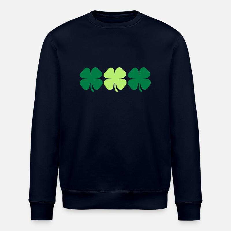 3 4 leaf clovers - Stanley/Stella Unisex Bio-Sweatshirt ROLLER - Navy