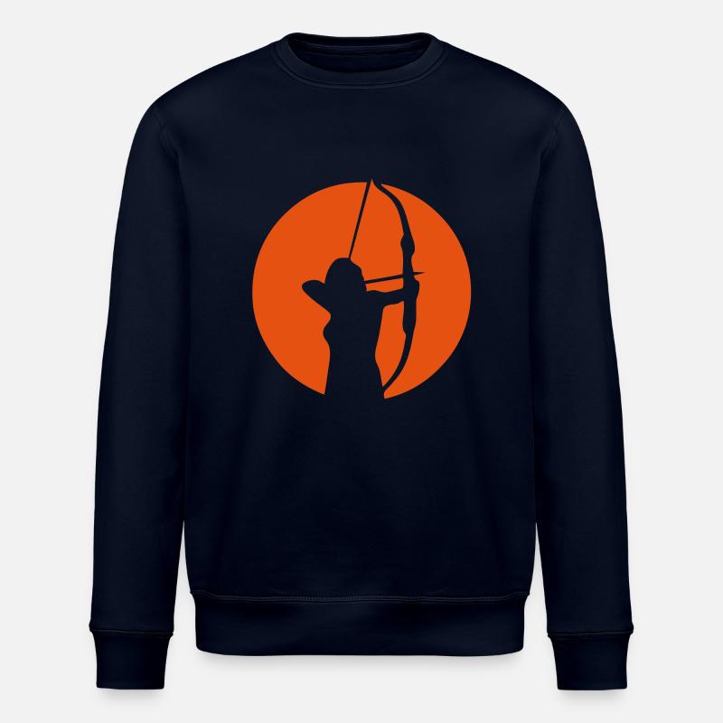 Bogenschießen Bogenschießen Logo bogenschieben3 - Stanley/Stella Unisex Bio-Sweatshirt ROLLER - Navy