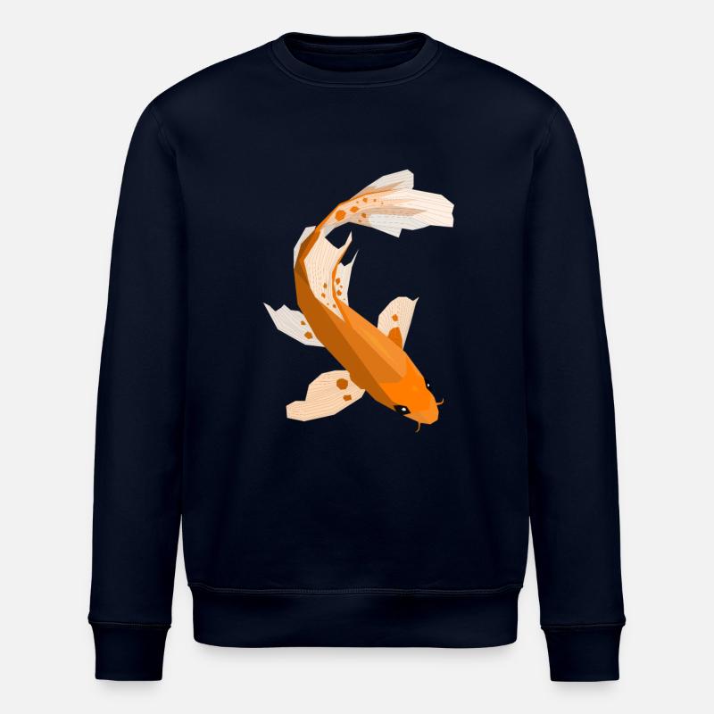 Geometric Koi - Stanley/Stella Unisex Bio-Sweatshirt ROLLER - Navy