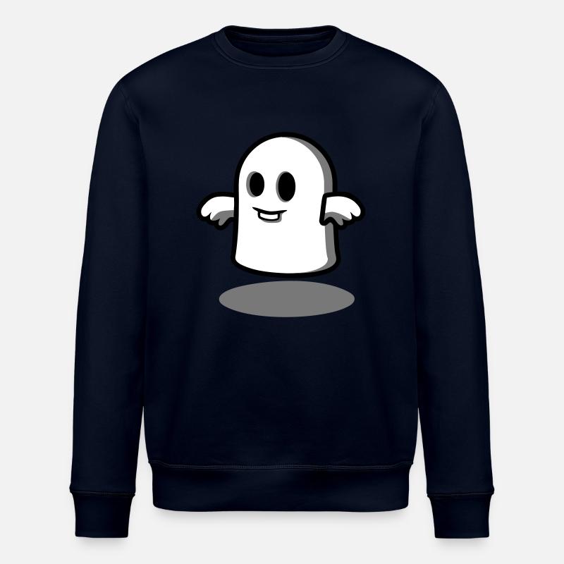 Little Ghost at Midnight - Stanley/Stella ROLLER Unisex Organic Sweatshirt - navy