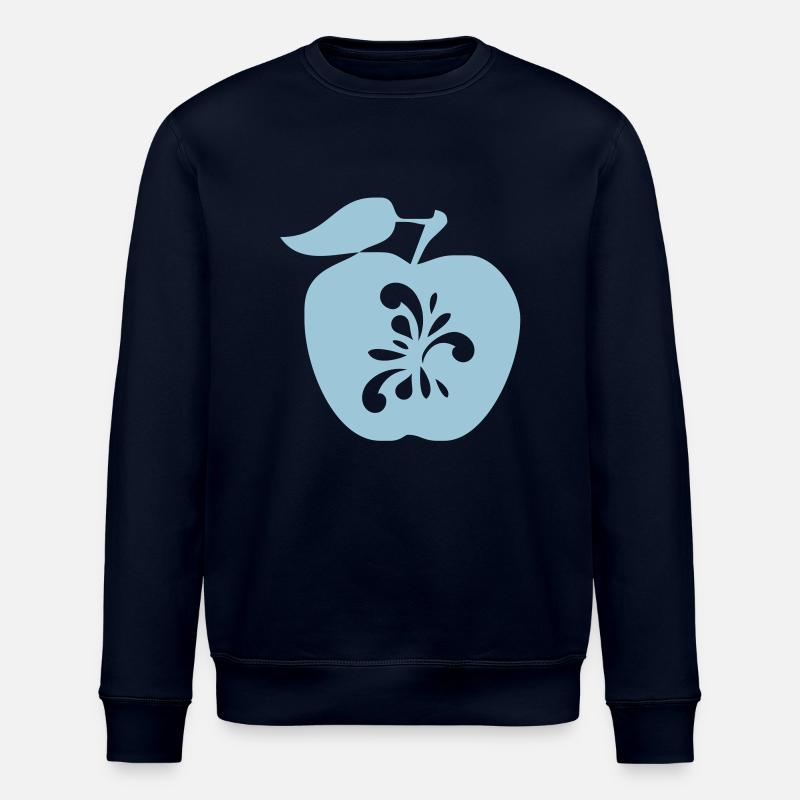 Apple with pattern - Bembel - Frankfurt - Stanley/Stella ROLLER Unisex Organic Sweatshirt - navy