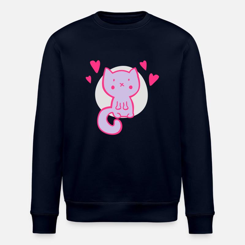 little kitty - Stanley/Stella Unisex Bio-Sweatshirt ROLLER - Navy