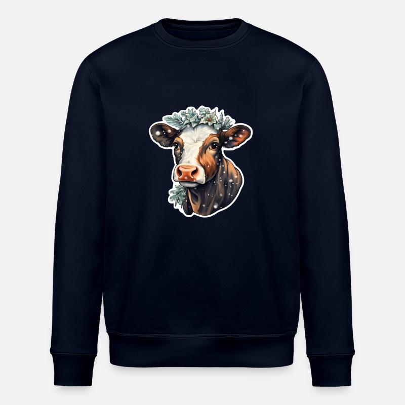 Veau de l’Avent avec couronne - Sweat bio ROLLER Stanley/Stella Unisexe - marine