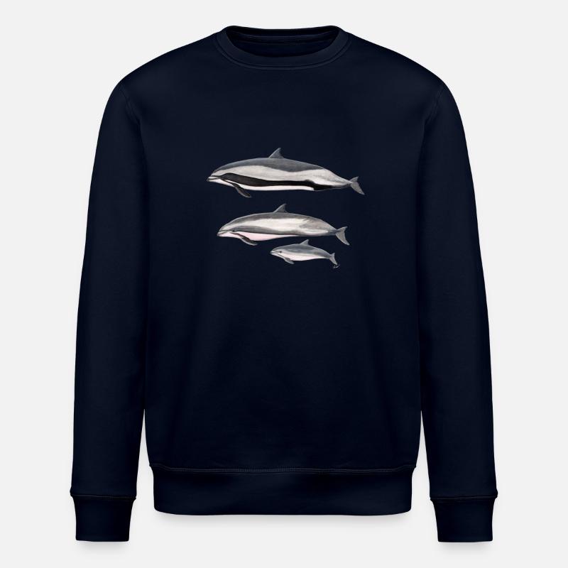 Fraser dolphin - Fraser's dolphin - Dauphin - Stanley/Stella ROLLER Unisex Organic Sweatshirt - navy